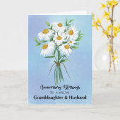 Voor Jubileum voor kleindochter en echtgenoot/echt Kaart (Gele Bloem)