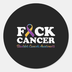 Voor kanker Shirt blaaskanker bewustzijnsgeschenke Ronde Sticker