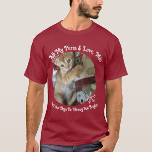 Voor kerst, Meowy en helder, kattenfoto, T-shirt