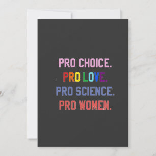 Voor-keuze Voor-leven Voor-wetenschap Voor-vrouwen Feestdagenkaart