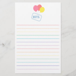 Voor kinderen - Kleurrijke ballonnen die een banne Briefpapier