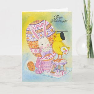 Voor kleindochter Happy Easter Baby Chick Feestdagen Kaart