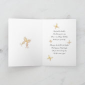 Voor kleindochter, verjaardag gouden vlinders kaart (Binnen)
