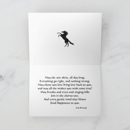 Voor kleinzoon een paard en landschap verjaardagsk kaart (Binnen)