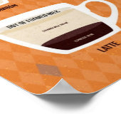 Voor koffie met schuimkoffie poster (Hoek)