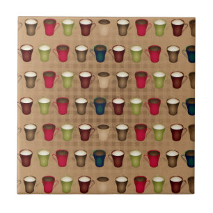 Voor koffie-overs - koffie-bekertjes tegeltje