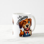 Voor koffie vs. Volledig gecaffeïneerde hond Koffiemok (Voorkant rechts)