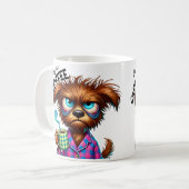 Voor koffie vs. Volledig gecaffeïneerde hond Koffiemok (Voorkant links)