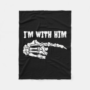 Voor koppels ben ik met hem Skeleton Matching Hall Fleece Deken