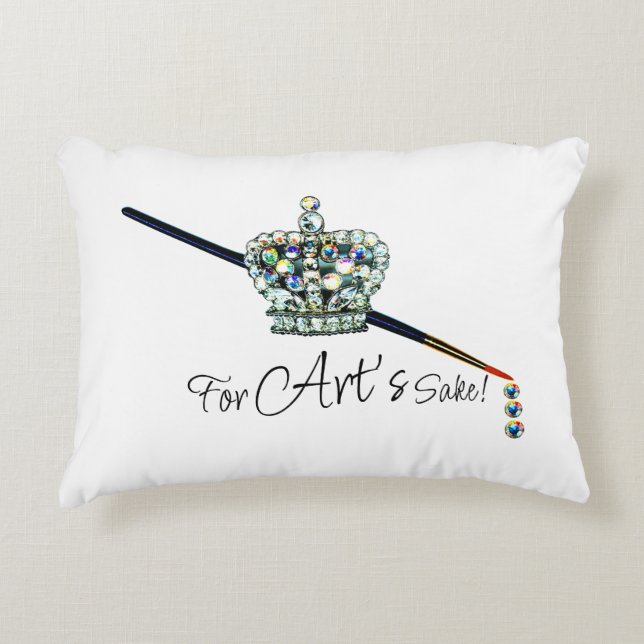 "Voor Kunst's Sake!" Accent Pillow Accent Kussen (Voorkant)