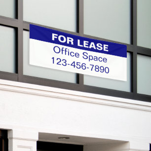 Voor Lease Kantoor Lease blauw en wit telefoonnumm Spandoek