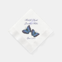 Voor liefde en Paarse en blauwe vlinders servetten