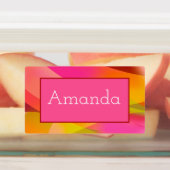 Voor lunchbox Roze gele magenta Labels (Aangebracht)