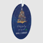VOOR Mail Carrier Christmas Tree  naam Ornament (voorkant)