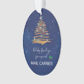 VOOR Mail Carrier Christmas Tree  naam Ornament (voorkant)