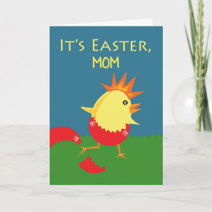 Voor mam Custom Front Easter Get Crackin Feestdagen Kaart