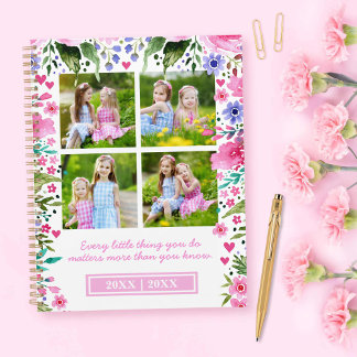 Voor mama 4 Fotocollage Waterverf Bloemen Planner