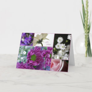 Voor mama ~ collage van bloemen Moederdag kaart