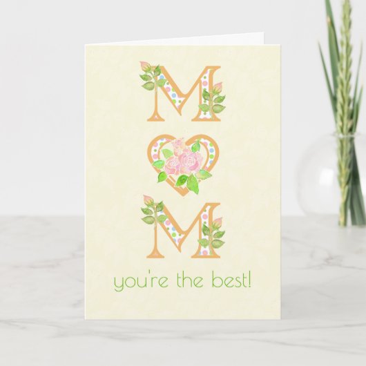 Voor mama op Moederdag met Rosebuds Kaart (Voorkant)