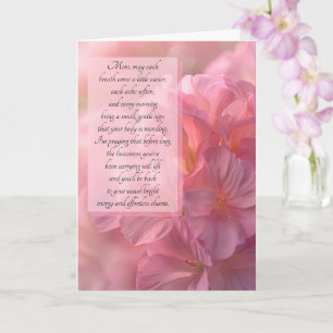 voor mama sentimentele beterschap botanische roze kaart