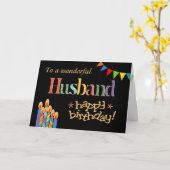 Voor Man Chic Candles, Bunting Verjaardag Kaart (Gele Bloem)