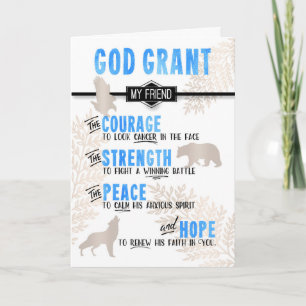 voor Mannelijke Vrienden die Kankerblauwe gebeden  Kaart