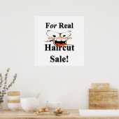 Voor matte Poster van echte haircut-verkoop (Keuken)