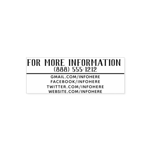 Voor meer informatie zelfinktende stempel (Design)