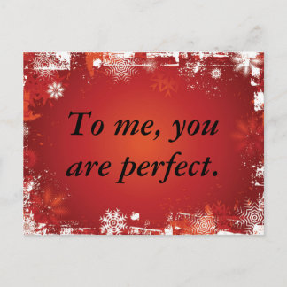 Voor mij ben je perfect. briefkaart