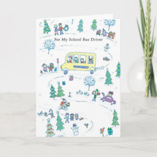 Voor Mijn Buschauffeur van de School Feestdagen Kaart