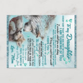 Voor mijn dochter Leeuwenfamilie-cadeau, dochter v Briefkaart (Voorkant)