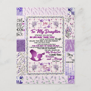 Voor mijn dochter, mijn meisje hou ik eeuwig van j briefkaart