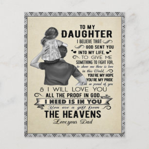 Voor mijn dochter, verjaardagscadeau dochter, baby flyer