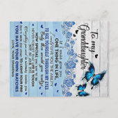 Voor mijn dochter vlindercadeau, dochter verjaarda briefkaart (Voorkant)