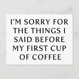 Voor mijn eerste Koffiebeker Briefkaart