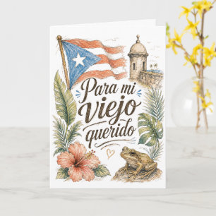 Voor mijn geliefde Puerto Rico Vaderdag Kaart