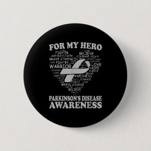Voor mijn held Parkinsons Disease Awareness Lint H Ronde Button 5,7 Cm