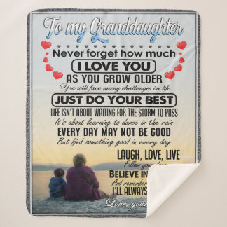 Voor mijn kleindochter, Baby Girl Birthday Gift Id Sherpa Deken