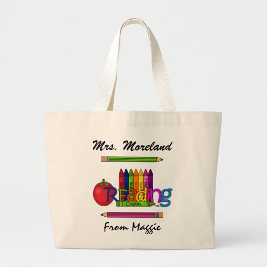 Voor mijn leraar door SRF Grote Tote Bag (Voorkant)