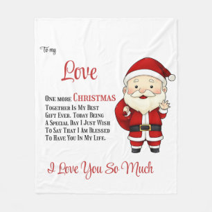 Voor mijn lief Nog een kerst samen Fleece Deken