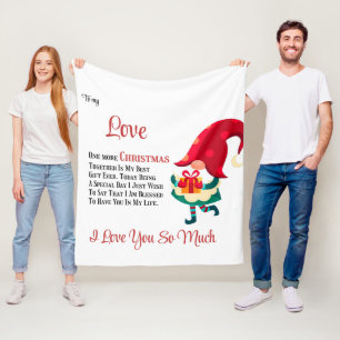Voor mijn lief nog een Kerstmis samen Fleece Deken