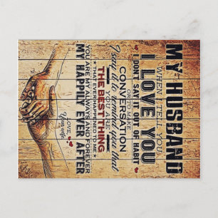 Voor mijn man Decor, schat Love Letter in Aankondigingskaart