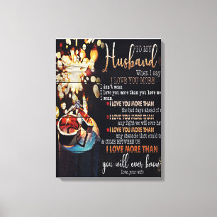 Voor mijn man Decor, schat Love Letter in Canvas Afdruk