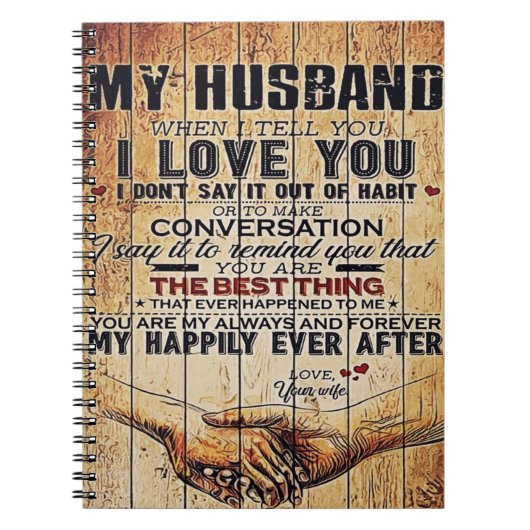 Voor mijn man Decor, schat Love Letter in Notitieboek (Voorkant)