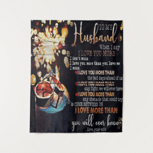 Voor mijn man Decor, schat Love Letter in Wandkleed