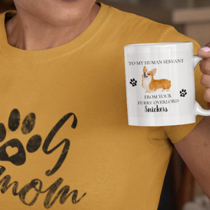 Voor mijn Menselijke Dienaar Grappige Hond Cadeau Koffiemok