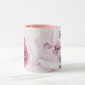 Voor mijn mooie vriend  in Roze Rose Floral Mok (Midden)