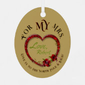 VOOR MIJN MRS metal ornament (Achterkant)