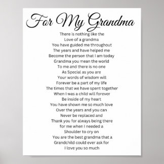 Voor mijn oma poster
