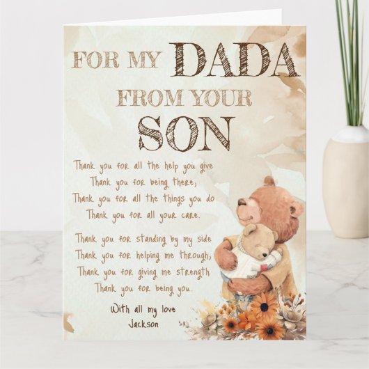 Voor mijn papa Vaderdag wenskaart Kaart (Voorkant)